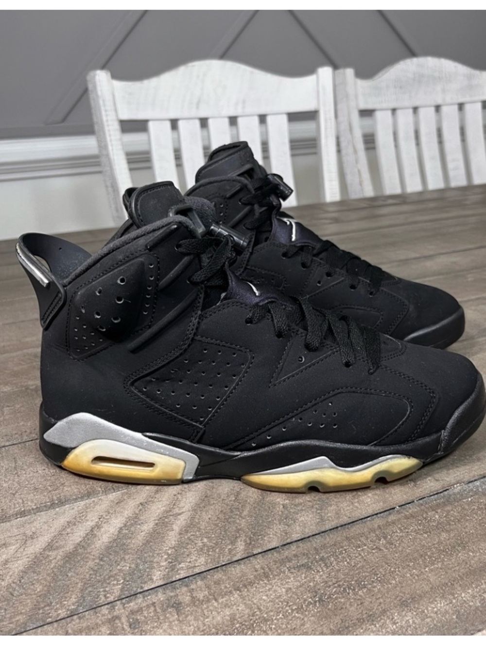 Nike Air Jordan 6 Retro Chrome Sneakers Sz 11
